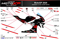 Kit de pegatinas compatible con Aprilia RS 660 2020 - 2024 - MXPKAD18084