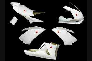 racing fairings Aprilia RSV4 2009 - 2014 in 5 pieces without front fender - MXPCRD5578