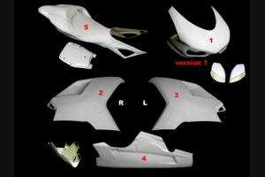 Ducati 848 1098 1198 fairings without front fender for original Airducts - MXPCRD5583